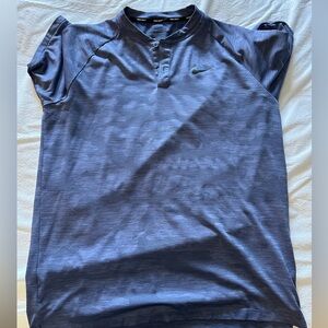 Large Nike TW  Blue Camo Blade Golf Polo.